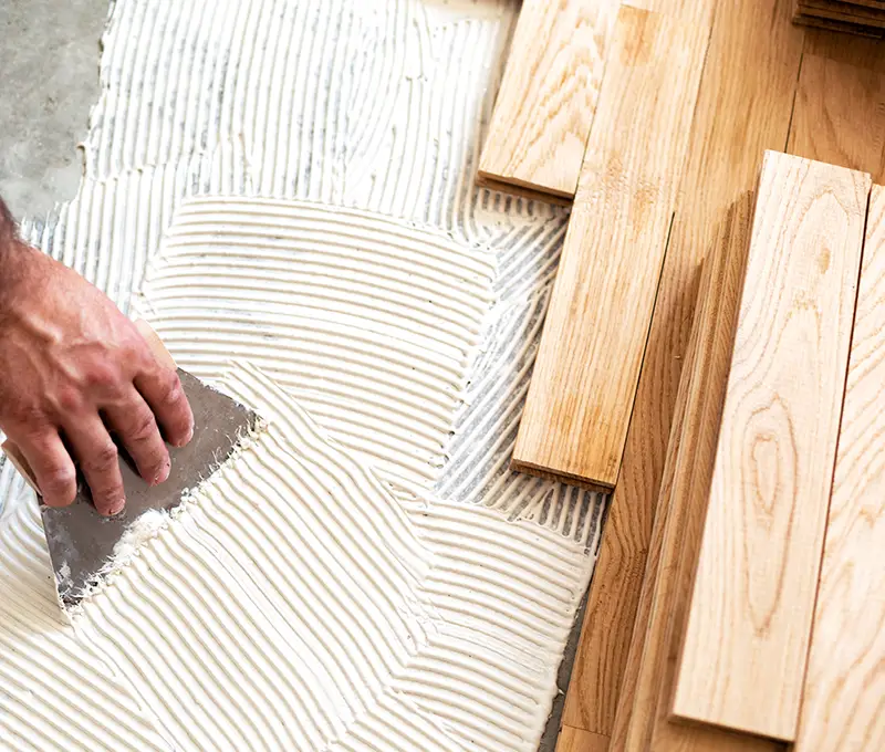 Pose de parquet massif